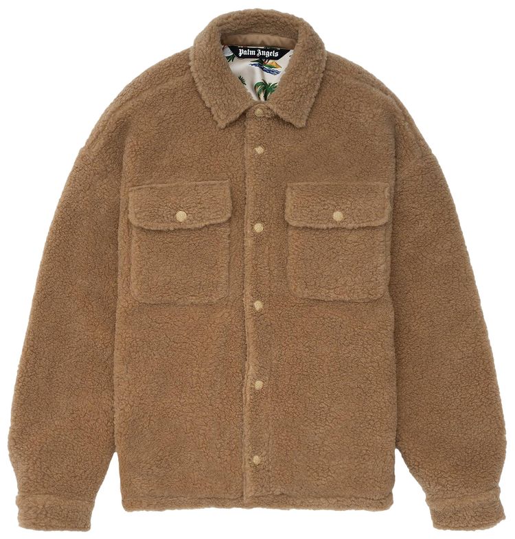 Palm Angels Bear In Mind Overshirt Camel