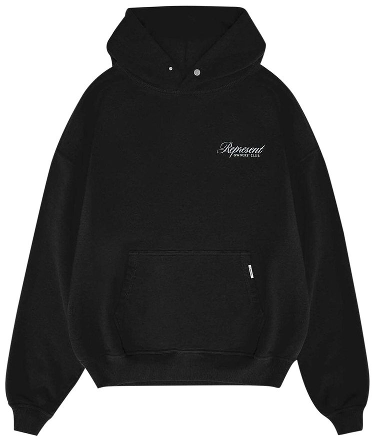 Represent Clo Owners Club Script Hoodie Black