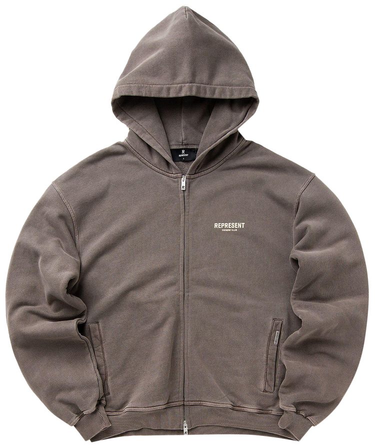 Represent Clo Owners Club Zip Hoodie Fog