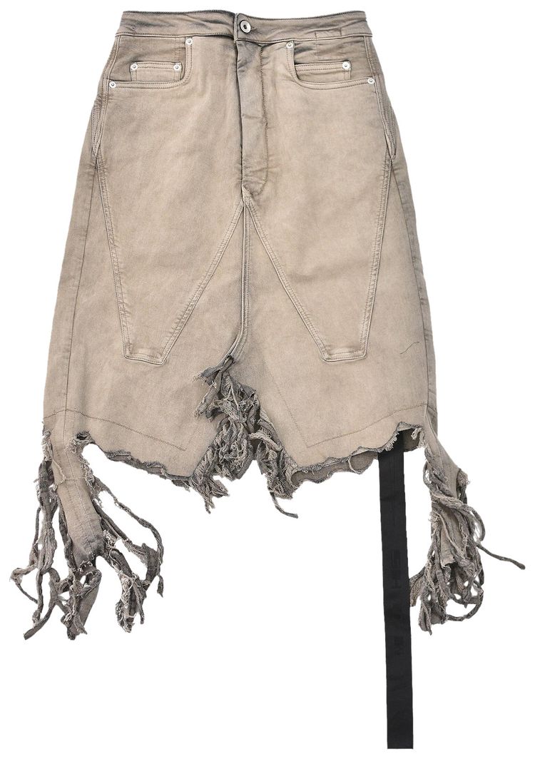Rick Owens DRKSHDW Luxor Slivered Skirt Mineral
