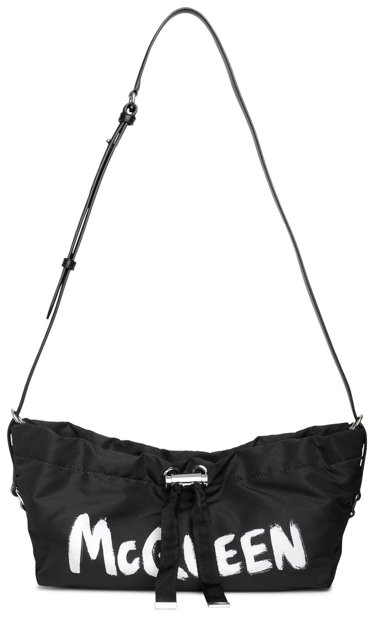 Alexander McQueen Small Bundle Graffiti Bag Black