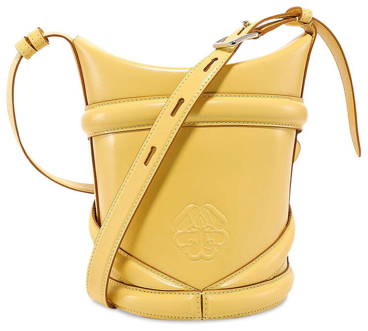 Alexander McQueen Curve Bucket Bag Yellow