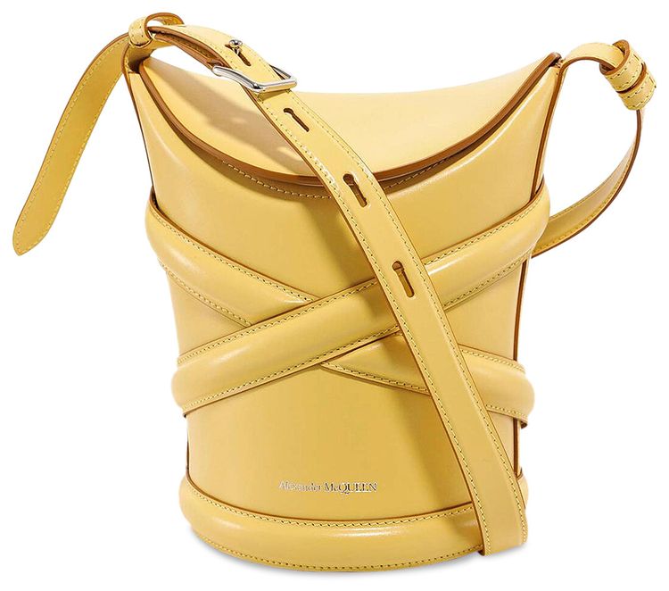 Alexander McQueen Curve Bucket Bag Yellow