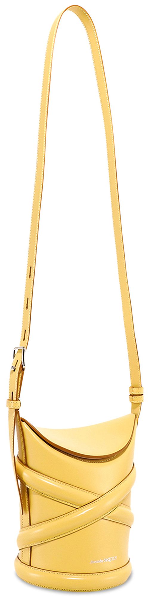 Alexander McQueen Curve Bucket Bag Yellow