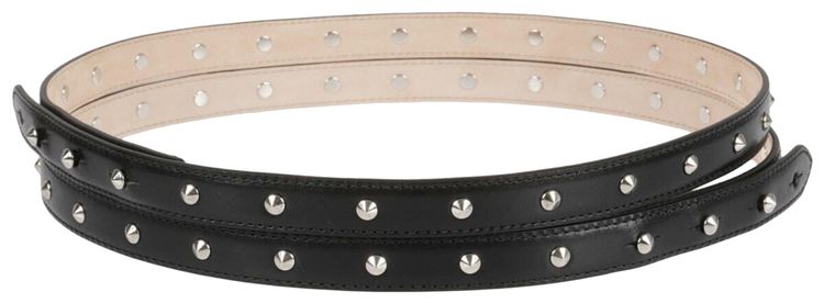 Alexander McQueen Studded Double Belt Black