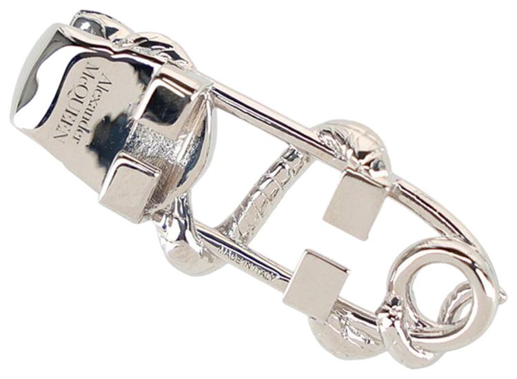 Alexander McQueen Skull And Snake Sneaker Charm Silver