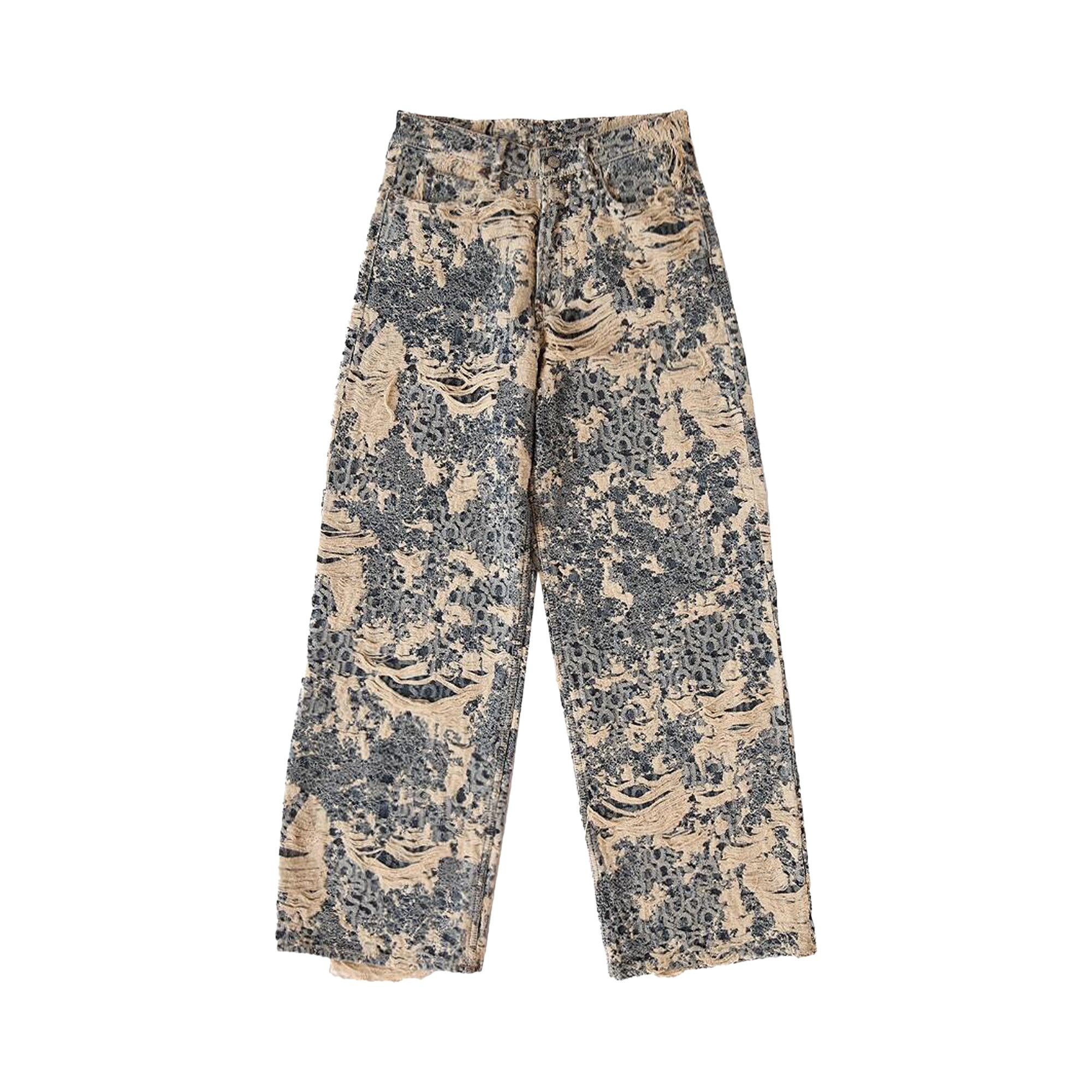 Buy Acne Studios 1981 Fit Denim Distressed Monogram Jeans 'Mid