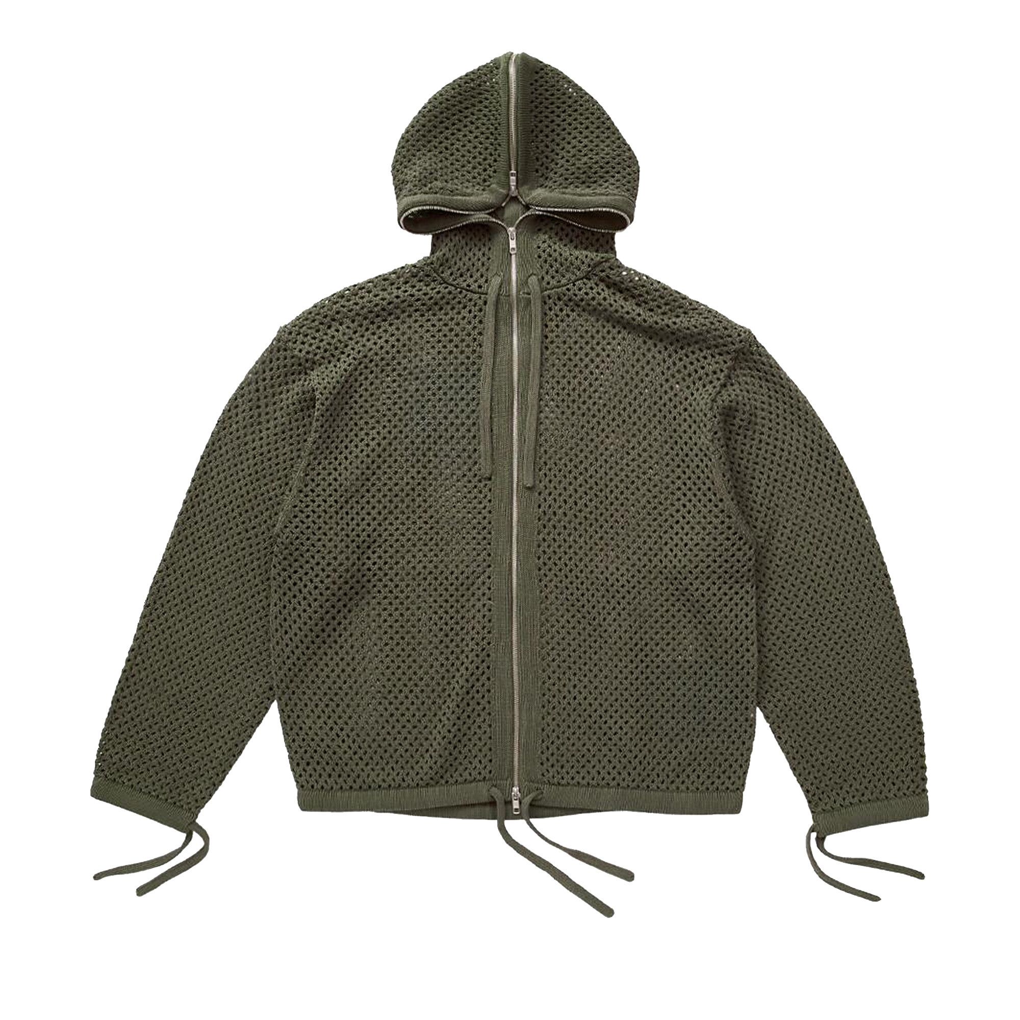 Buy Kenzo Mesh Full Zip Hoodie 'Khaki' - FF55CA7213CI 50 | GOAT