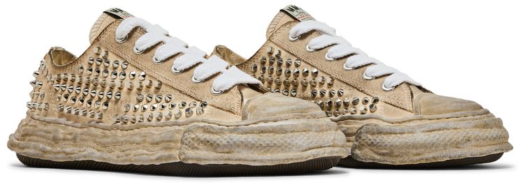 Maison Mihara Yasuhiro Peterson 23 OG Sole Studded Canvas Low White