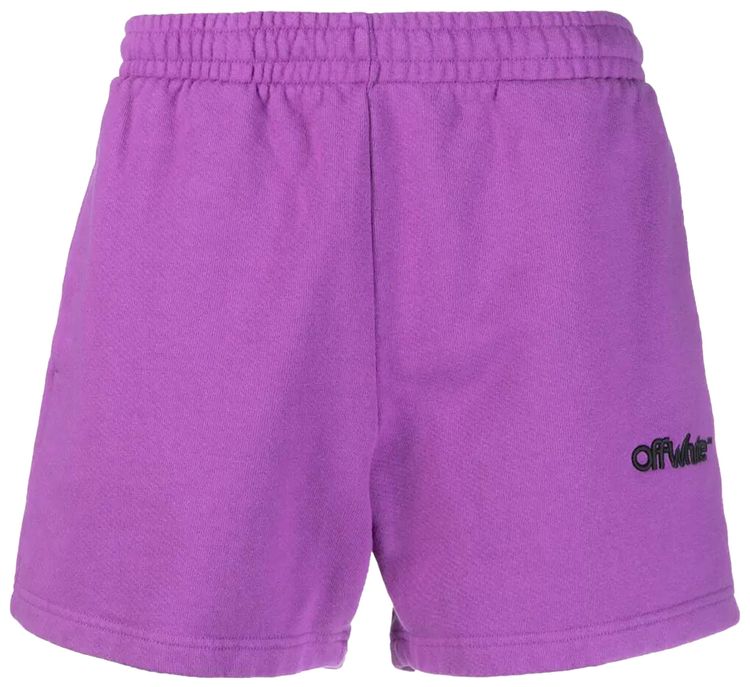 Off White Chunky Logo Summer Sweatshorts Orchid