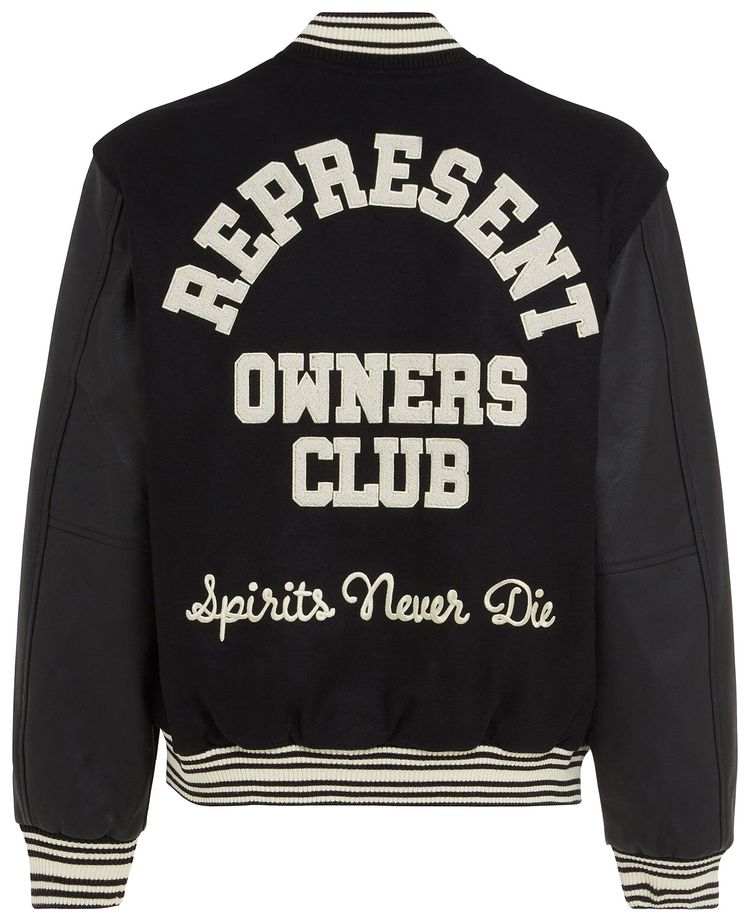 Represent Clo Owners Club Varsity Jacket Black