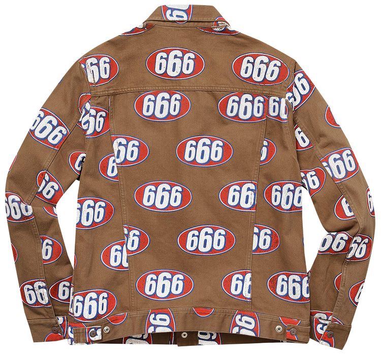 Supreme 666 Denim Trucker Jacket Brown