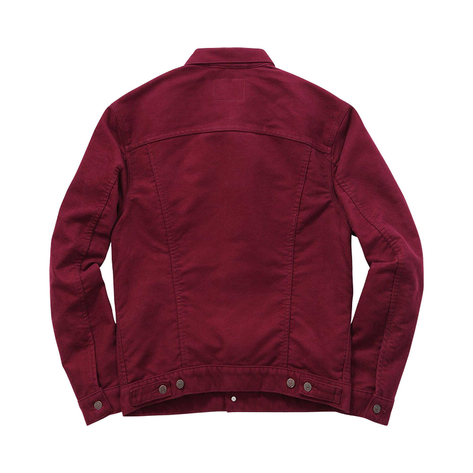 Buy Supreme x Levi's Moleskin Trucker Jacket 'Burgundy' - FW15J27