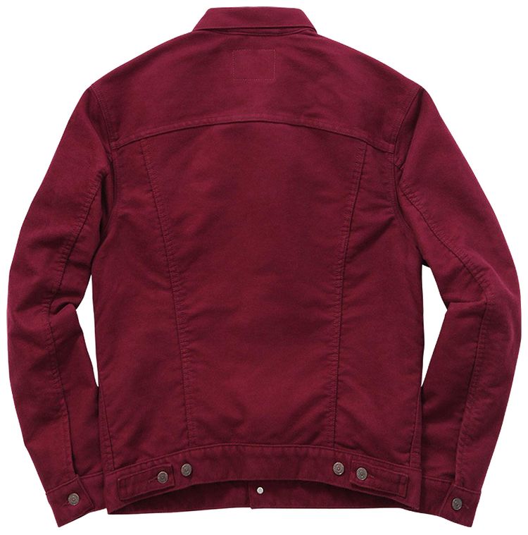Supreme x Levis Moleskin Trucker Jacket Burgundy