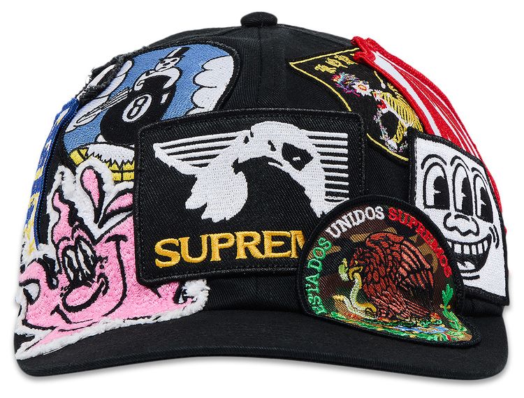 Supreme Patches 6 Panel Black