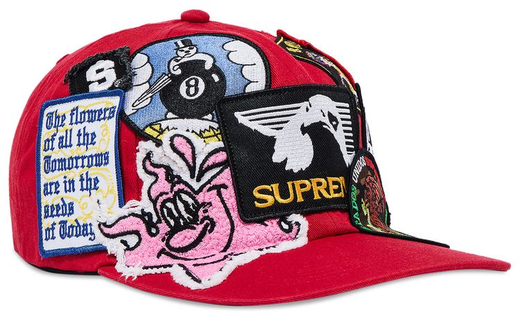 Supreme Patches 6 Panel Red