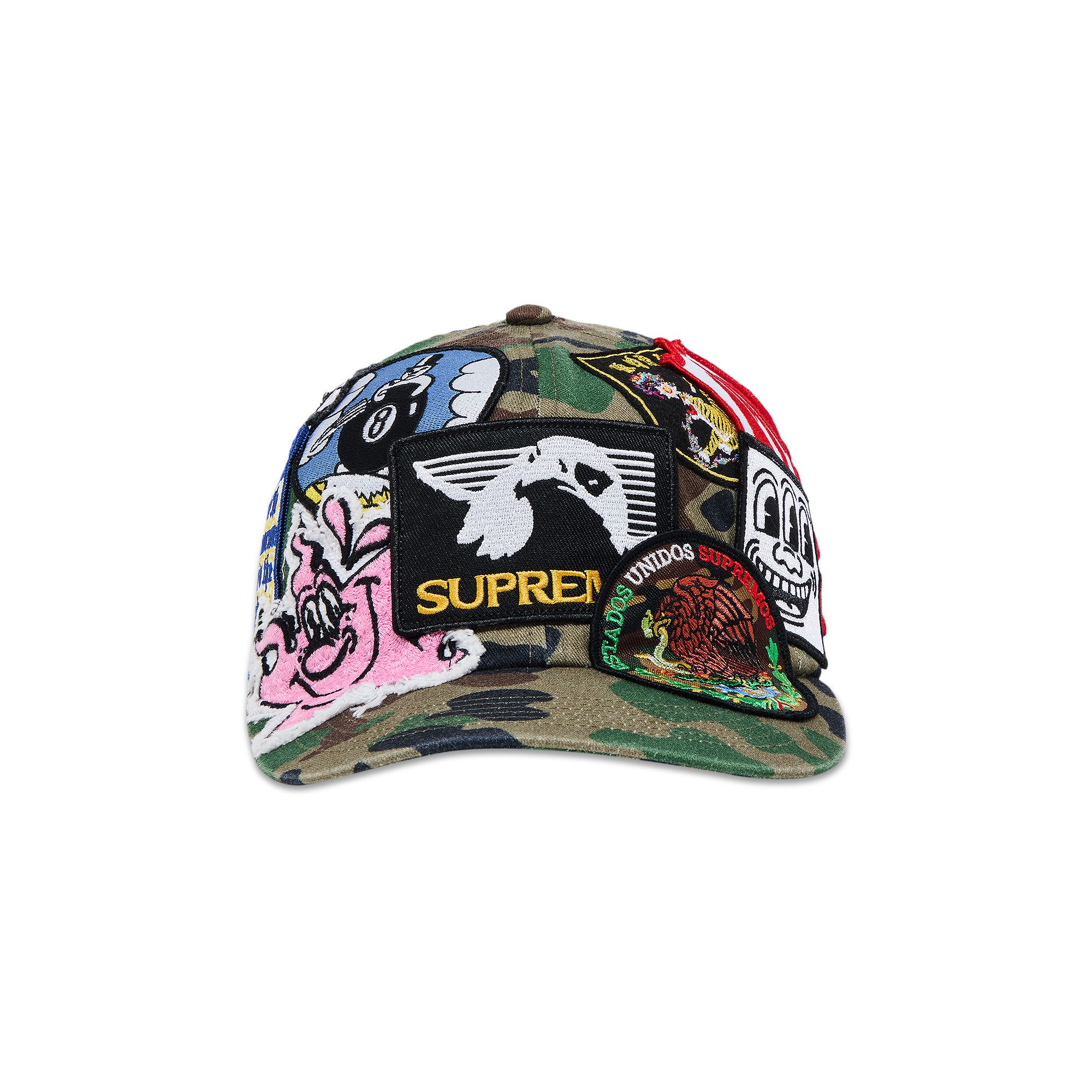 【★大感謝セール】 Buy Supreme Patches 6-Panel 'Olive Camo' - SS25H57 OLIVE 帽子