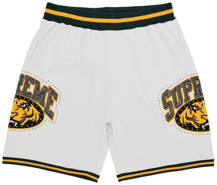 Supreme Studded Basketball Short White