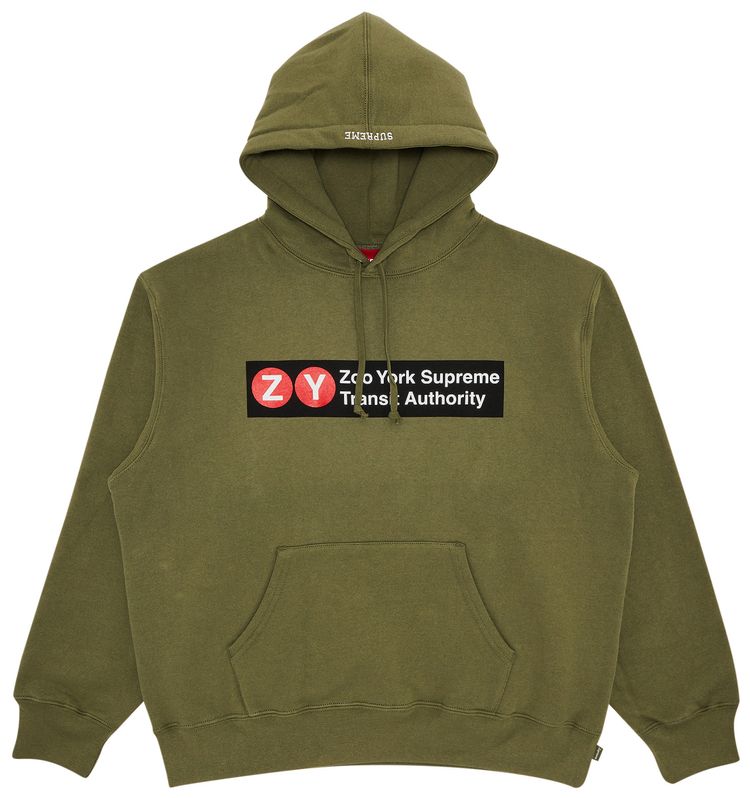 Supreme x Zoo York Hooded Sweatshirt Light Olive