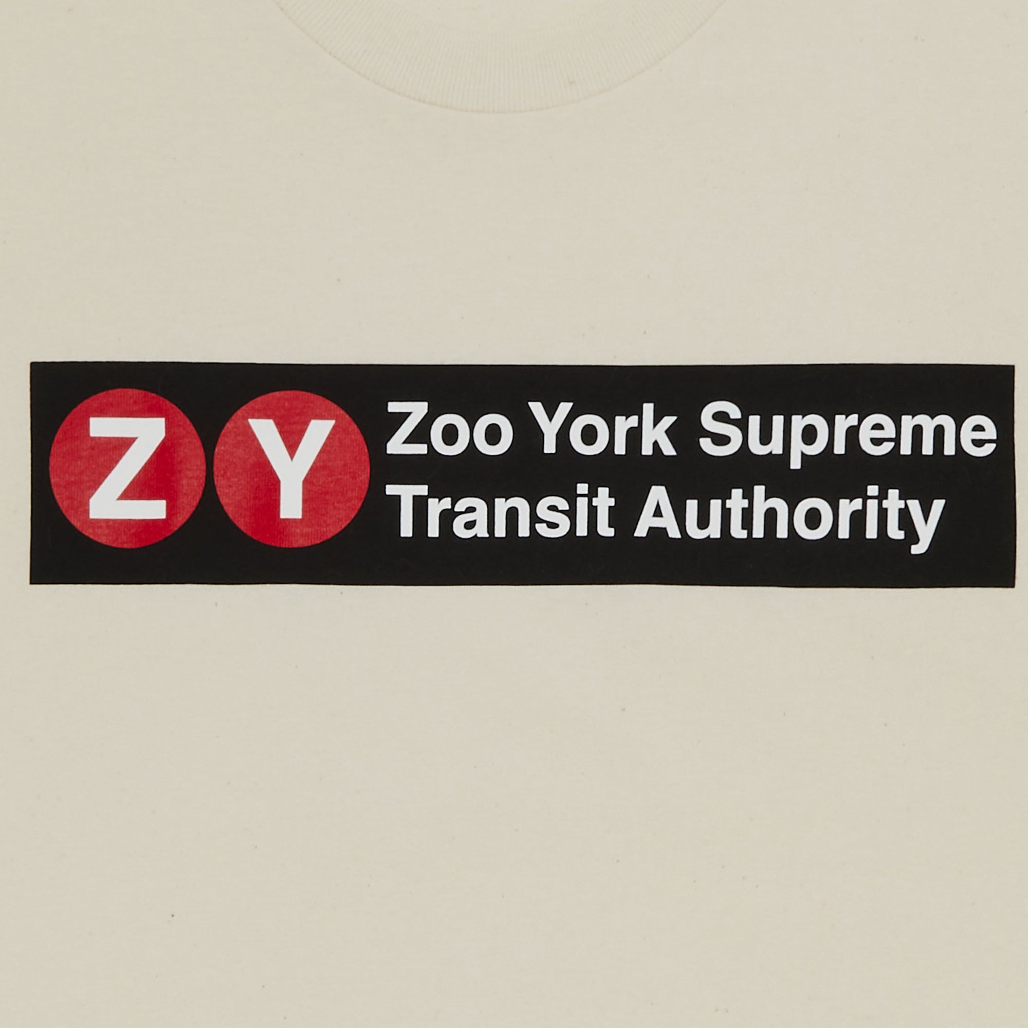 【Supreme x Zoo York】Transit T-Shirt★Black★25SS★ Supreme Zoo York Transit Tee (SS25) - $44