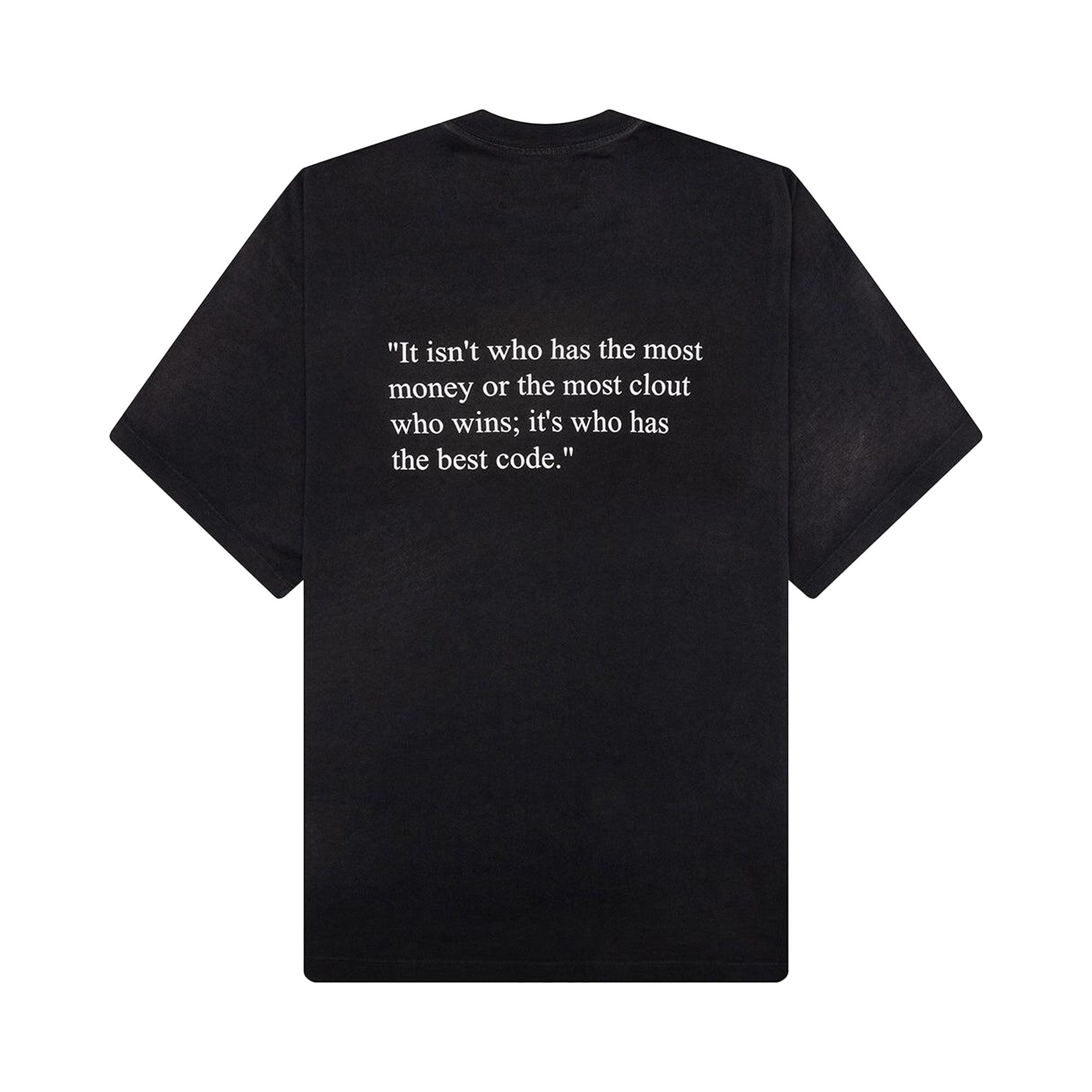 Buy Satoshi Nakamoto Best Code T-Shirt 'Washed Black