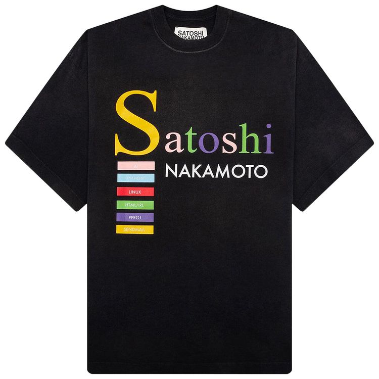 Satoshi Nakamoto Best Code T Shirt Washed Black
