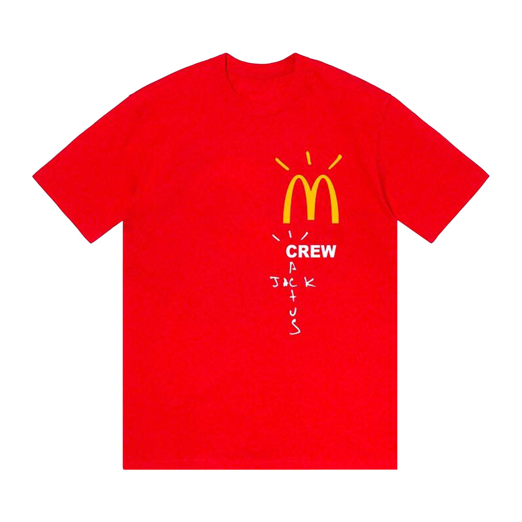Buy Cactus Jack by Travis Scott x McDonald's Crew T-shirt 'Red