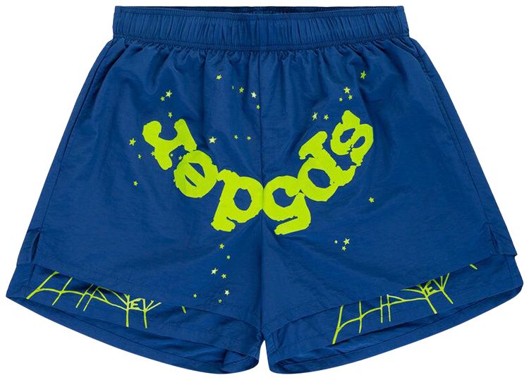 Sp5der OG Web Double Layer Short Blue