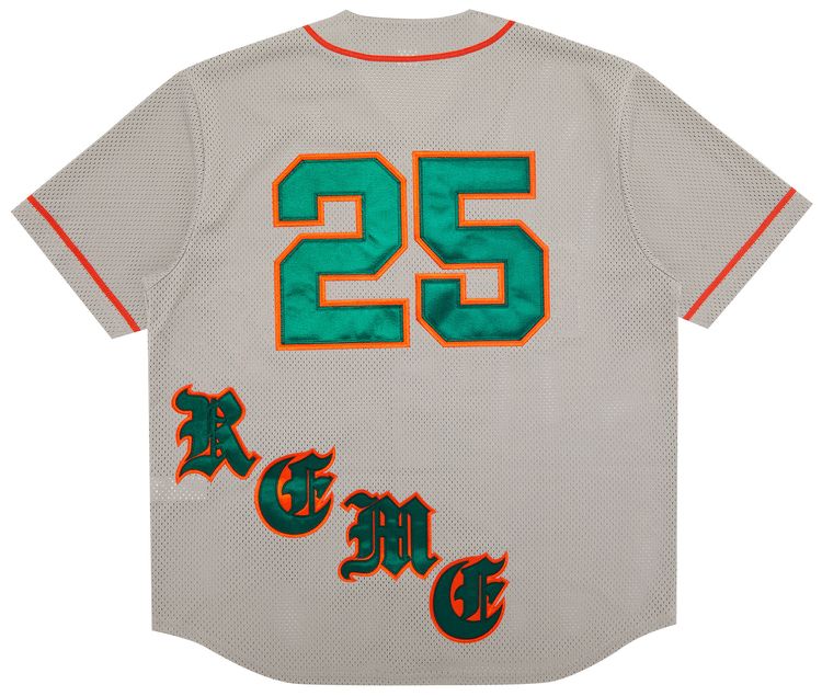 Supreme Old English Baseball Jersey Grey