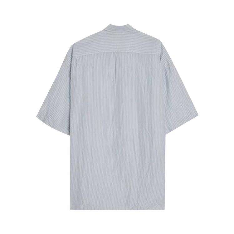 Comme des Garcons Homme Plus Cupra Stripes Garment Treated Shirt WhiteSaxNavy