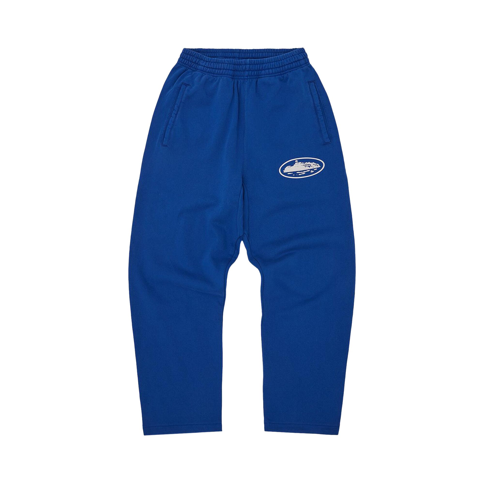 Buy Corteiz Island Puff Print Open Hem Pant 'Washed Royal