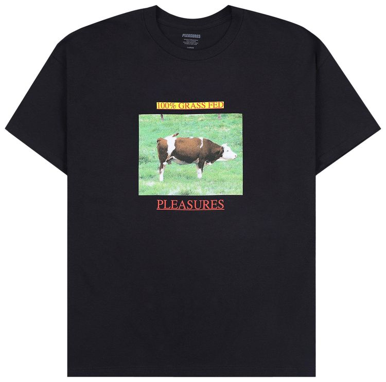 Pleasures Grass Fed T Shirt Black
