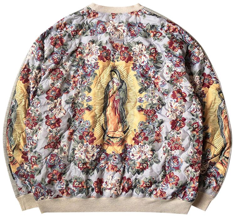 Kapital Top Fleece Knit Bivouac Big Sweatshirt Peckish Maria Grey