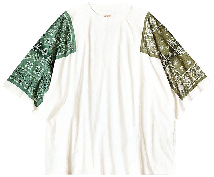 Kapital Jersey Bandanna Huge T Shirt Cookie Khaki