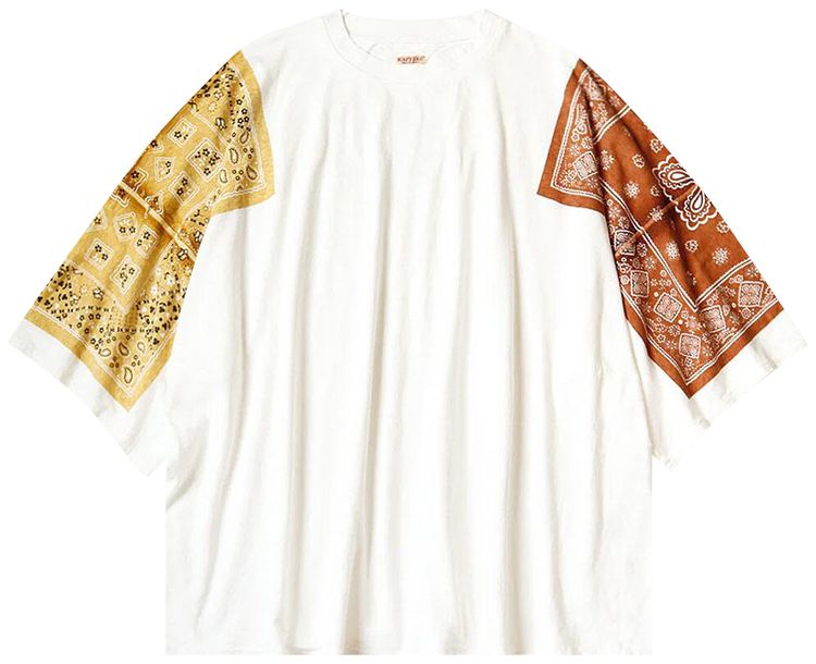 Kapital Jersey Bandanna Huge T Shirt Cookie Light Brown