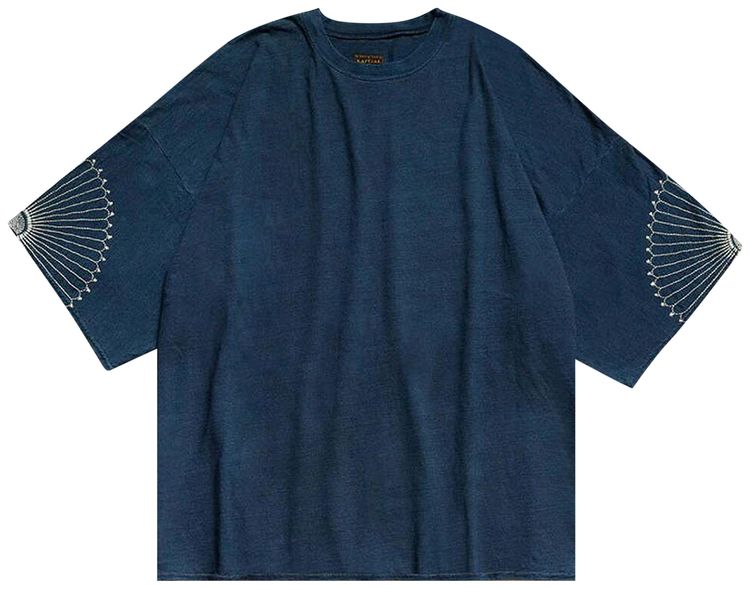 Kapital IDG Jersey Huge T Shirt Furoshiki Embroidery Indigo