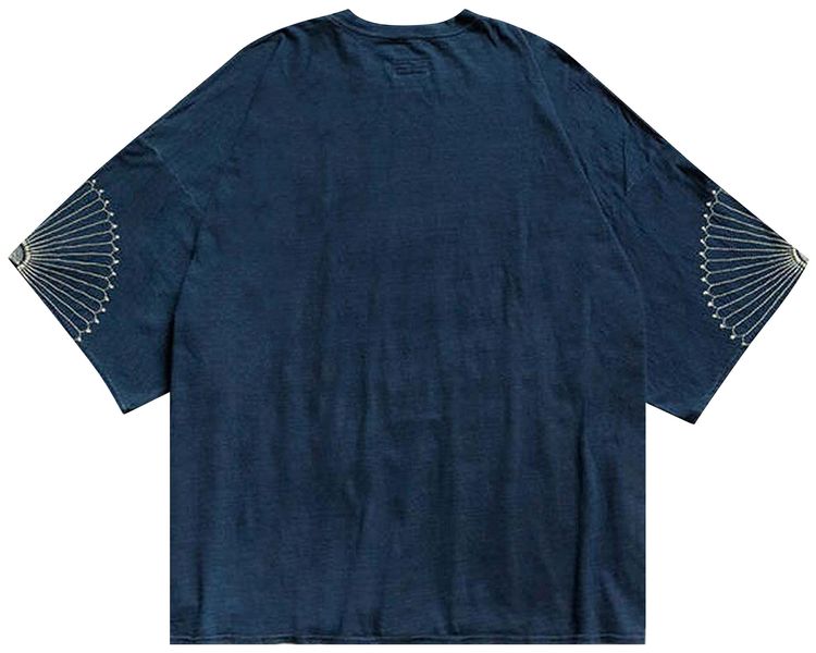 Kapital IDG Jersey Huge T Shirt Furoshiki Embroidery Indigo