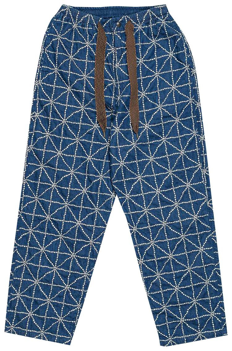 Kapital Denim Folk Dojo With Knee Easy Baggy Pants Midtone