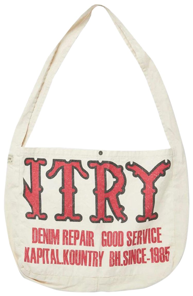 Kapital Kountry Factory Book Bag Ecru