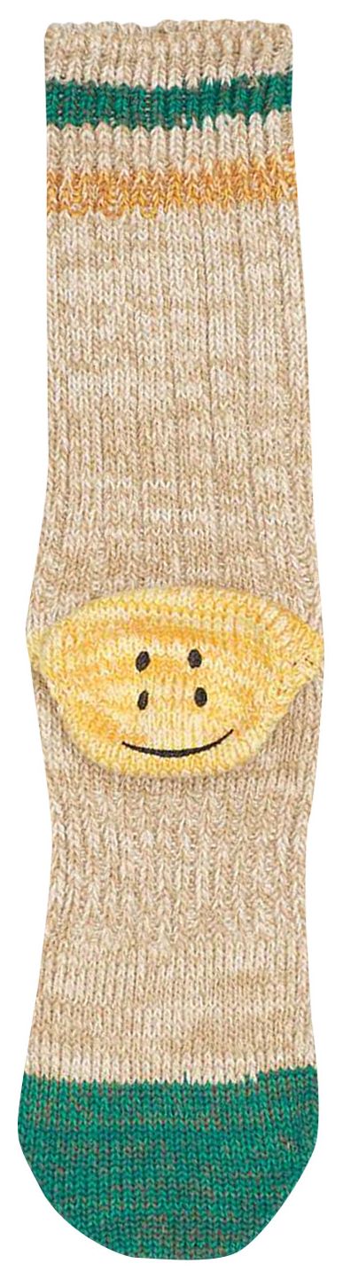 Kapital Grandrelle Ivy Rainbowy Happy Heel Hold Socks Beige