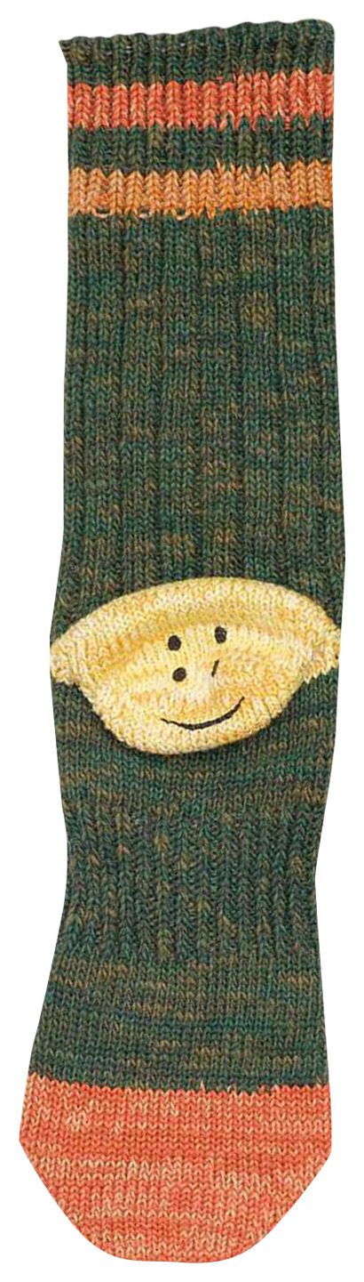 Kapital Grandrelle Ivy Rainbowy Happy Heel Hold Socks Green