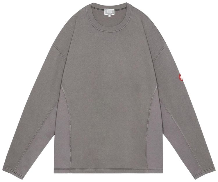 Cav Empt Side Seam Double Knit Long Sleeve Grey