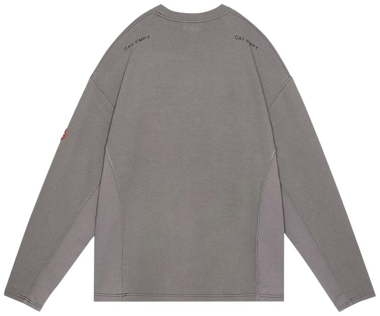 Cav Empt Side Seam Double Knit Long Sleeve Grey