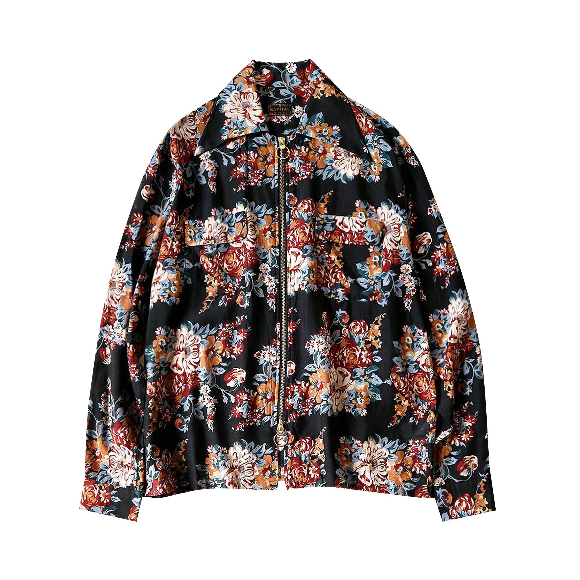 Buy Kapital Silk Rayon Champetre Maria Drizzle Open Collar Shirt