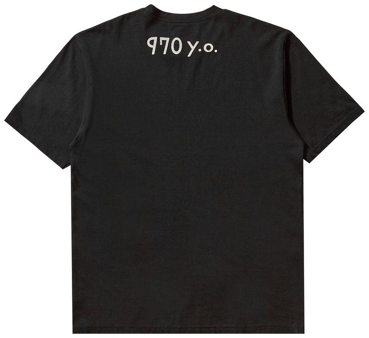 Kapital Jersey Crew T Shirt Rainbowy Trunk Black