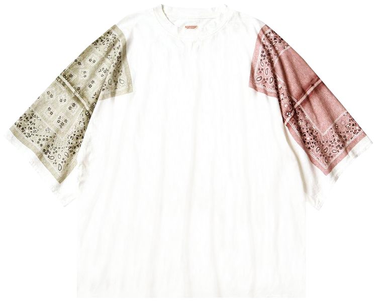 Kapital Jersey Bandanna Huge T Shirt Peckish Rainbowy Green