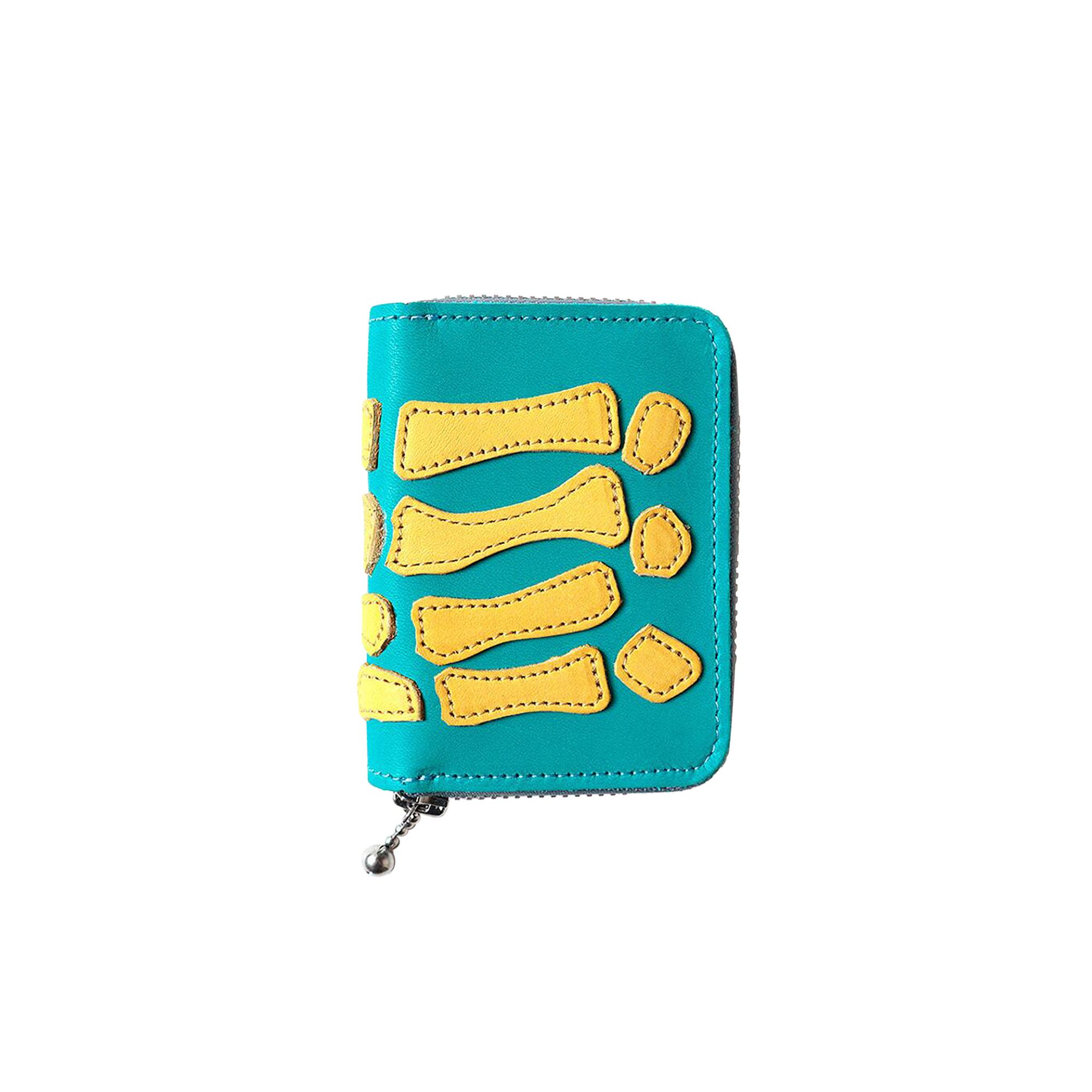 Buy Kapital Thumbs-Up Bone Hand Zip Mini Wallet 'Blue' - EK 1401XG