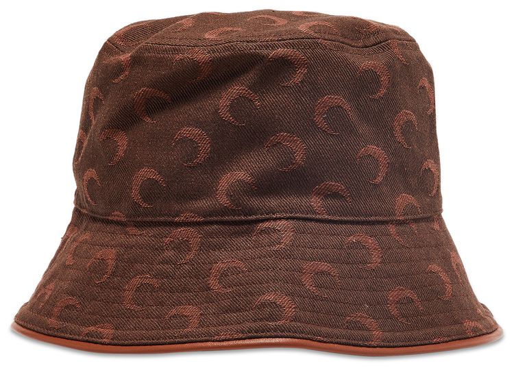 Marine Serre Moon Jacquard Twill Bucket Hat Brown