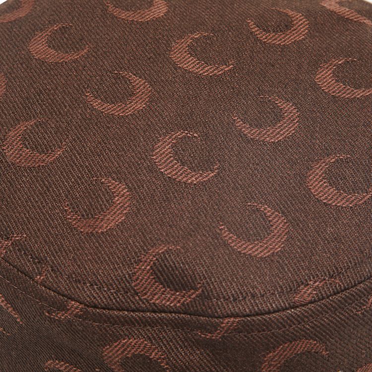 Marine Serre Moon Jacquard Twill Bucket Hat Brown