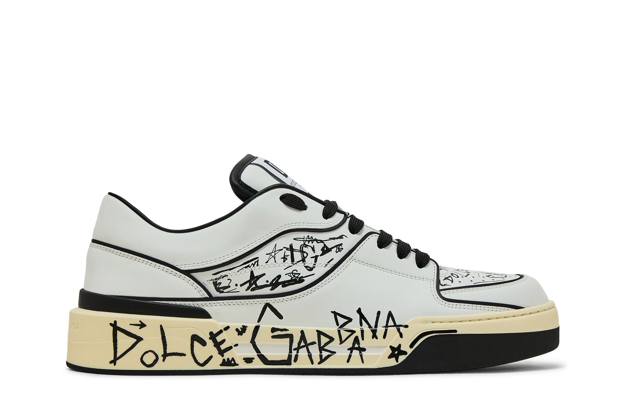 Buy Dolce & Gabbana New Roma Low 'Allover Graffiti - White